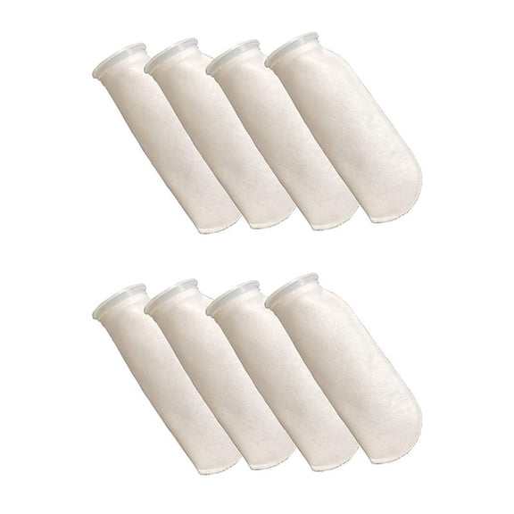 8 Packs of Filter Socks, 200 Micrometres, for Fish Tank/Saline Aquarium, Pond, Sump/Overflow