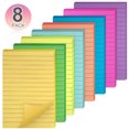 Stuck Note Pads 8 Pads Lined Sticky Notes, Colored Self‑adhesive Notes, Lined Memo ...