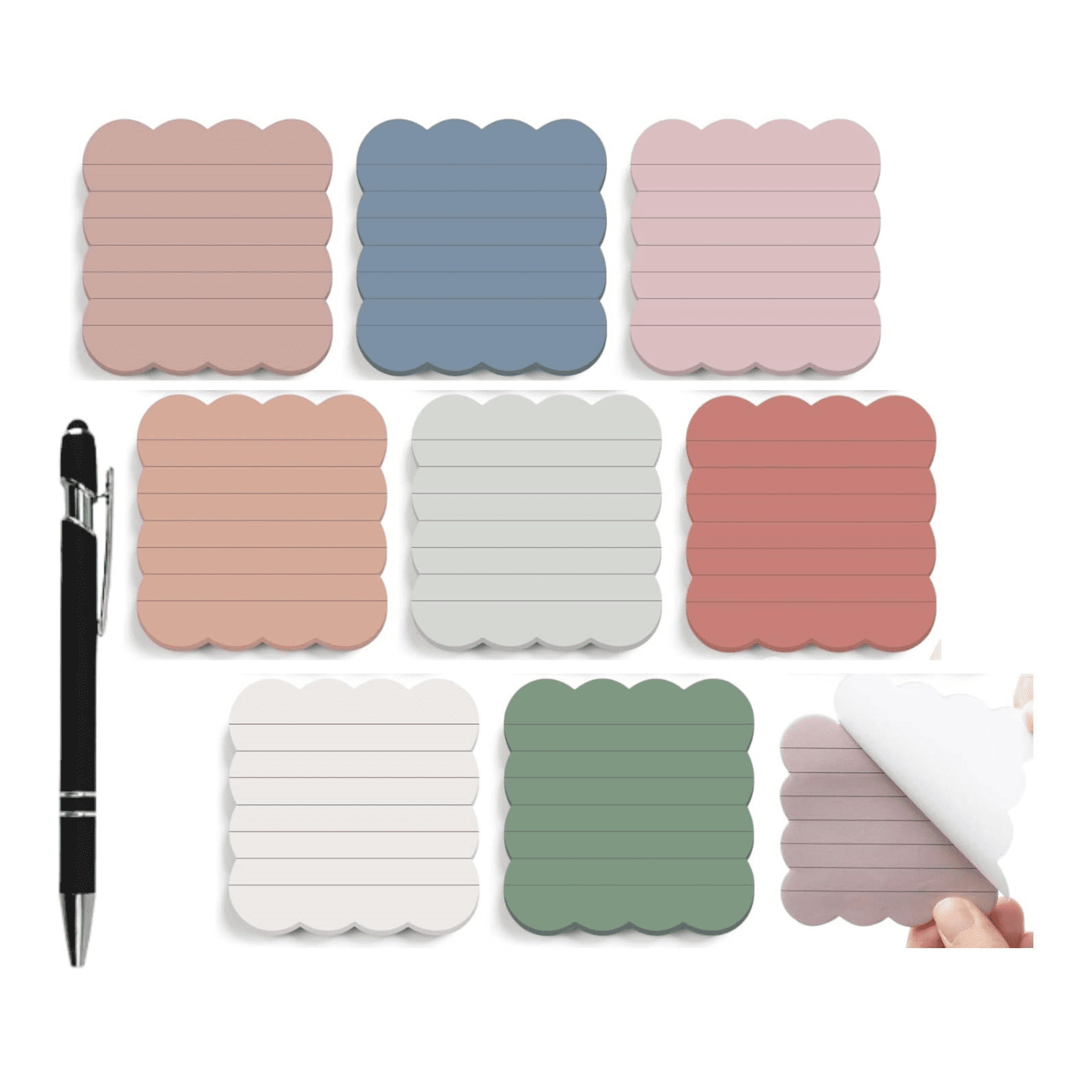 8 Pads Sticky Notes, 3x3 Vintage Color Lined Notepads, Self-Stick Lined ...