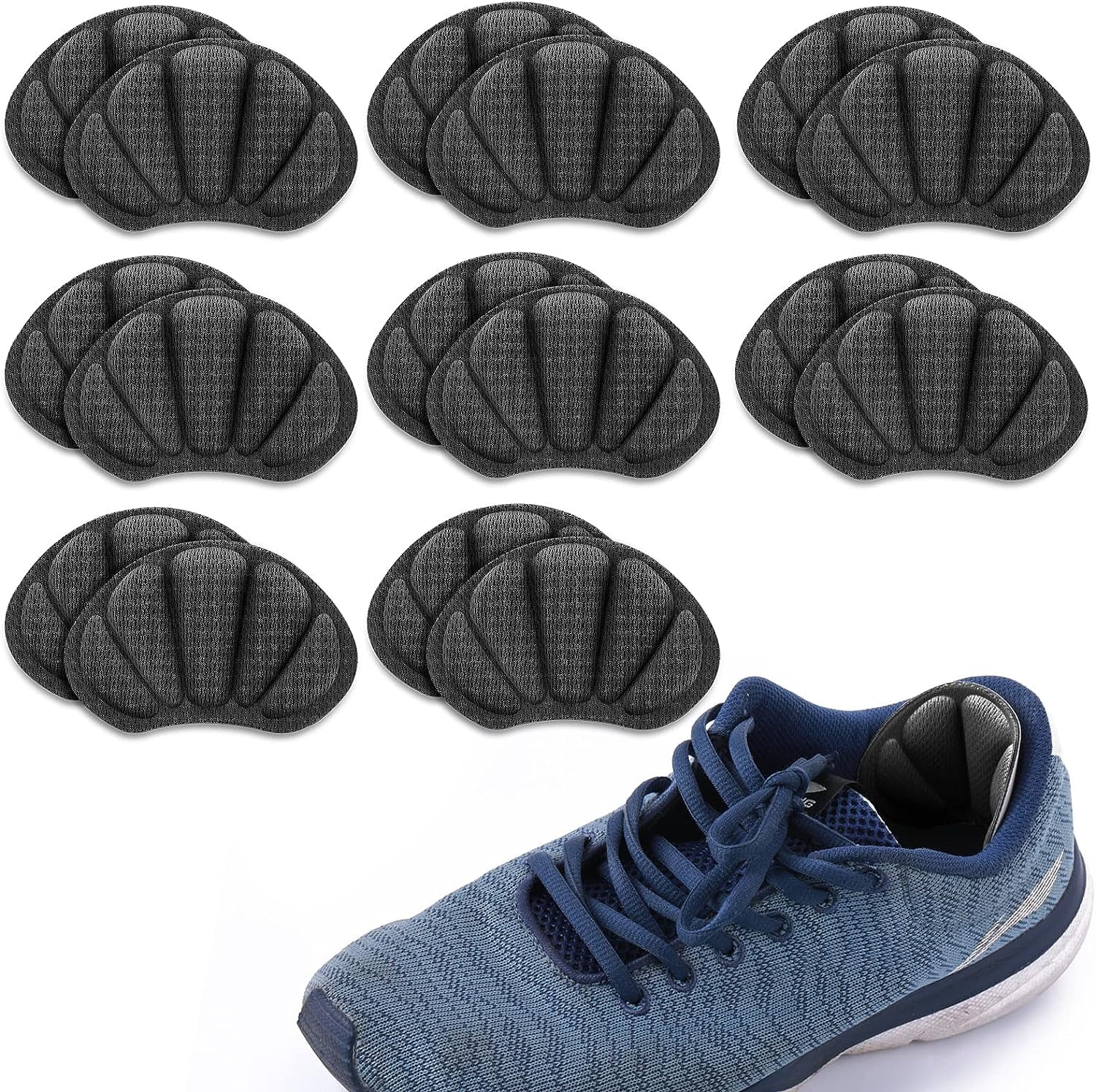 8 Pair Heel Grips Shoes Pads for Shoes Too Big SelfAdhesive Foot