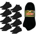 thumbnail image 1 of 8 Pair Men Cushioned Sport Socks No Show Crew Athletic Basketball Size 10-13 BLK, 1 of 7