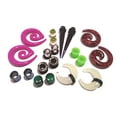 thumbnail image 1 of 8 Pair Mix Ear Plugs Tapers Spirals Tunnels Acrylic Steel Organic Gauges - Size=2g 6mm, 1 of 2