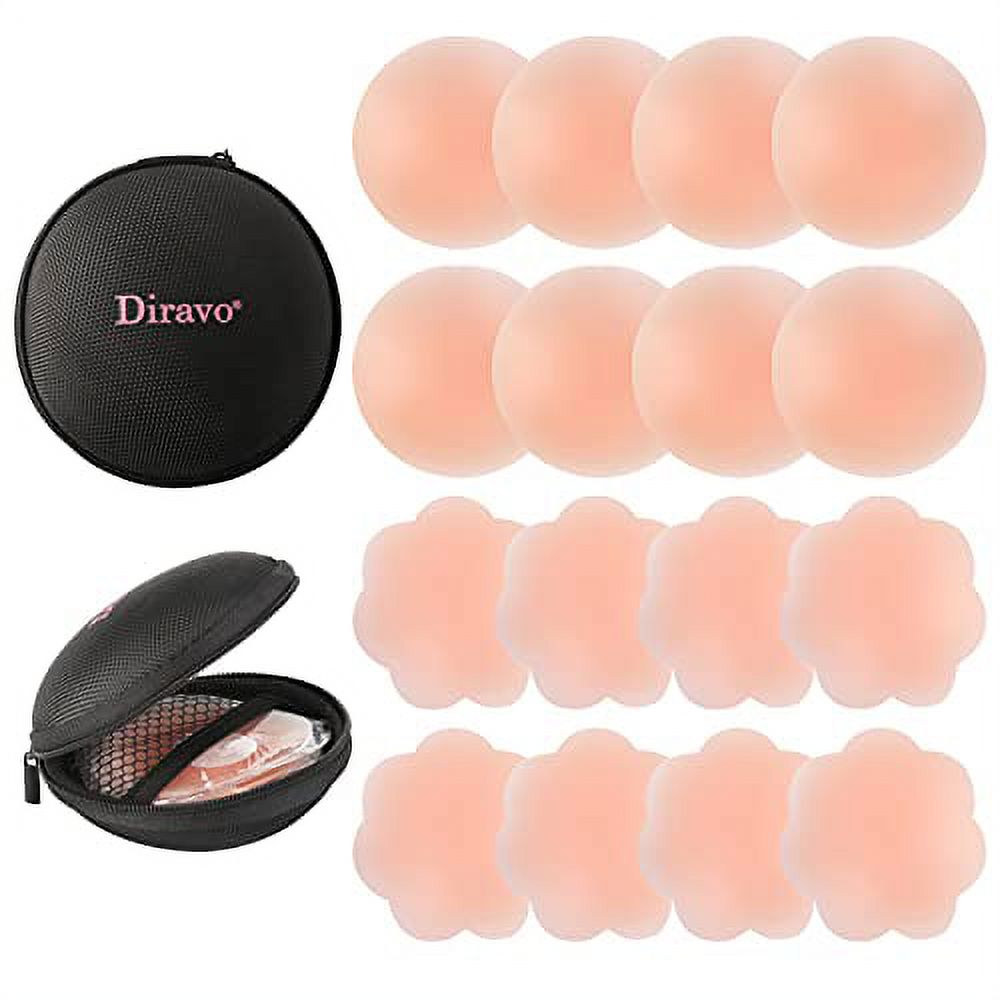 8 Pair Pasties Womens Reusable Silicone Nipple Covers Concealers