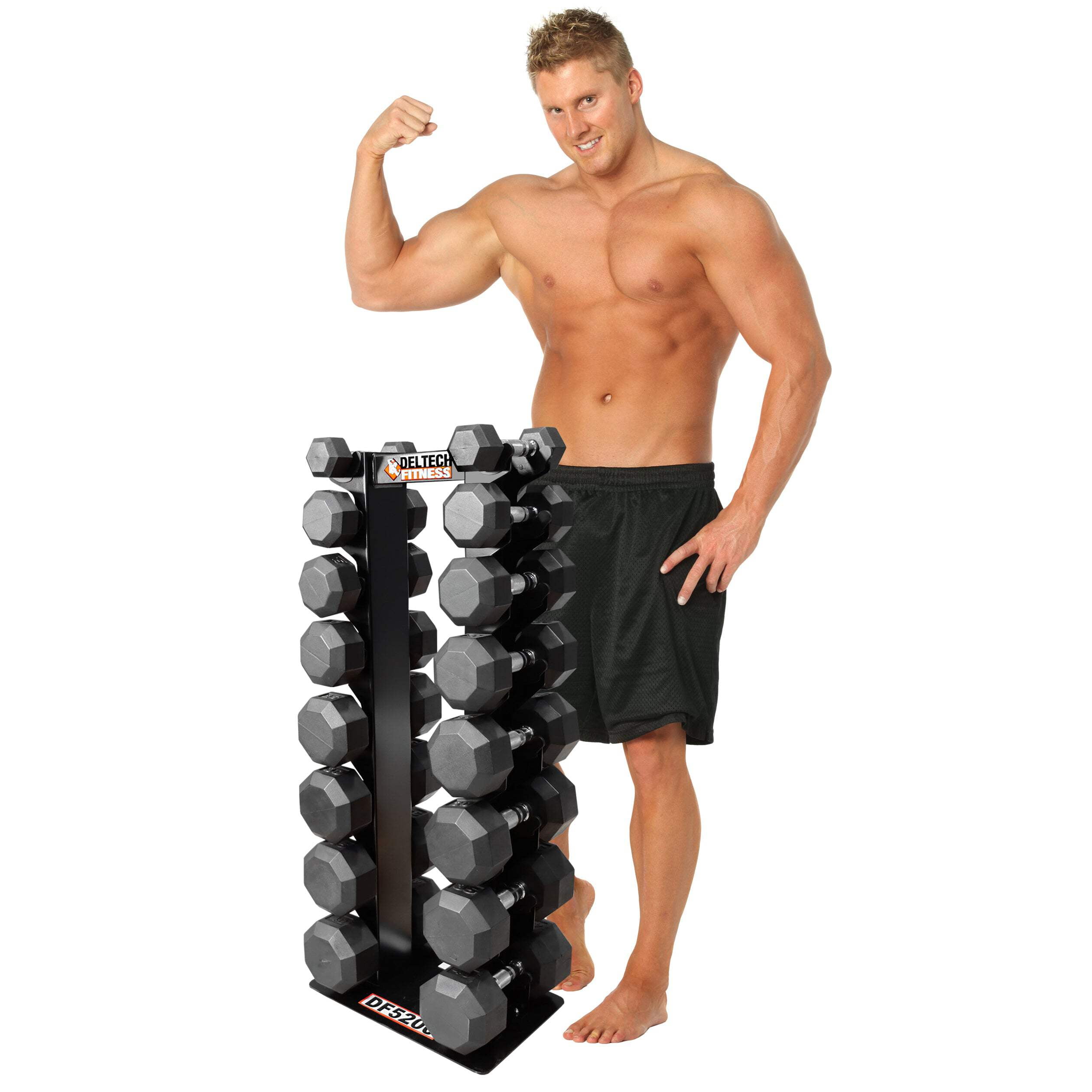 8 Pair Vertical Dumbbell Rack (DF5200) by Deltech Fitness