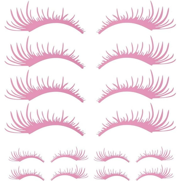8 Pairs 2 Styles Pink Eyelash Decals Headlight Car Eyelashes Sticker Cool Vehicles Eyelash Stickers Car Decoration Stickers Vinyl Auto Decals for Sports Cars SUV Truck Motorcycles