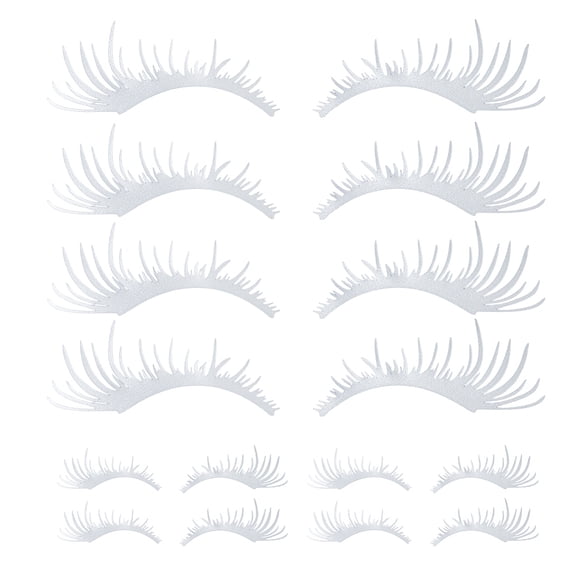 8 Pairs 2 Styles Silver Car Headlight Eyelashes Sticker Eyelash Decals Cool Vehicles Eyelash Stickers Car Decoration Stickers Vinyl Auto Decals