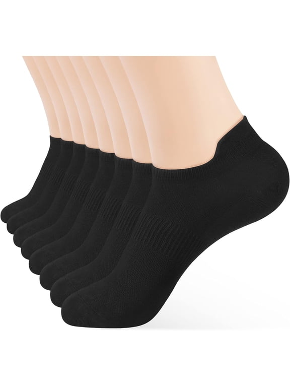 8 Pairs Ankle Socks Thin cotton socks Women's Thin Athletic Running Low Cut No Show Socks With Heel Tab