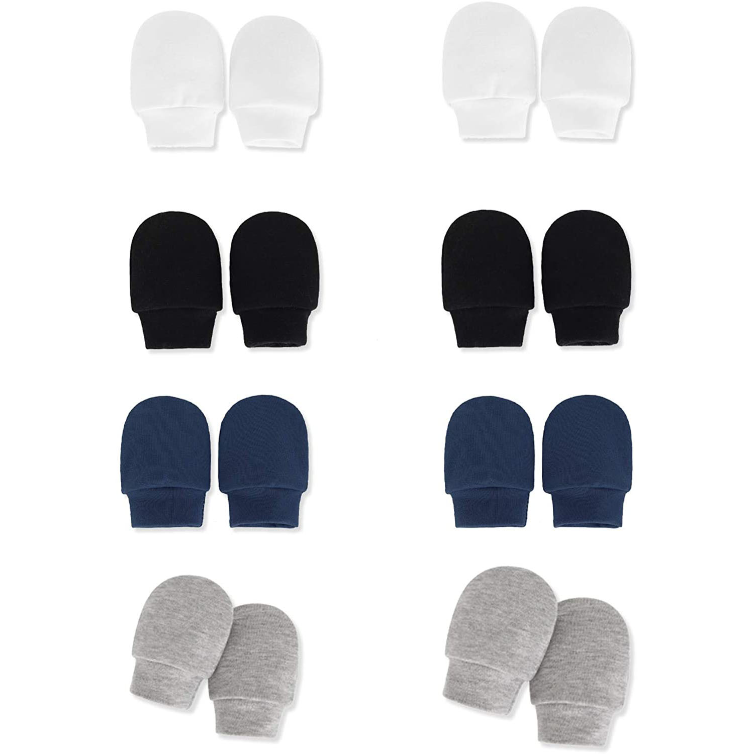 8 Pairs Baby Cotton Mittens Newborn Soft Gloves Infant No Scratch