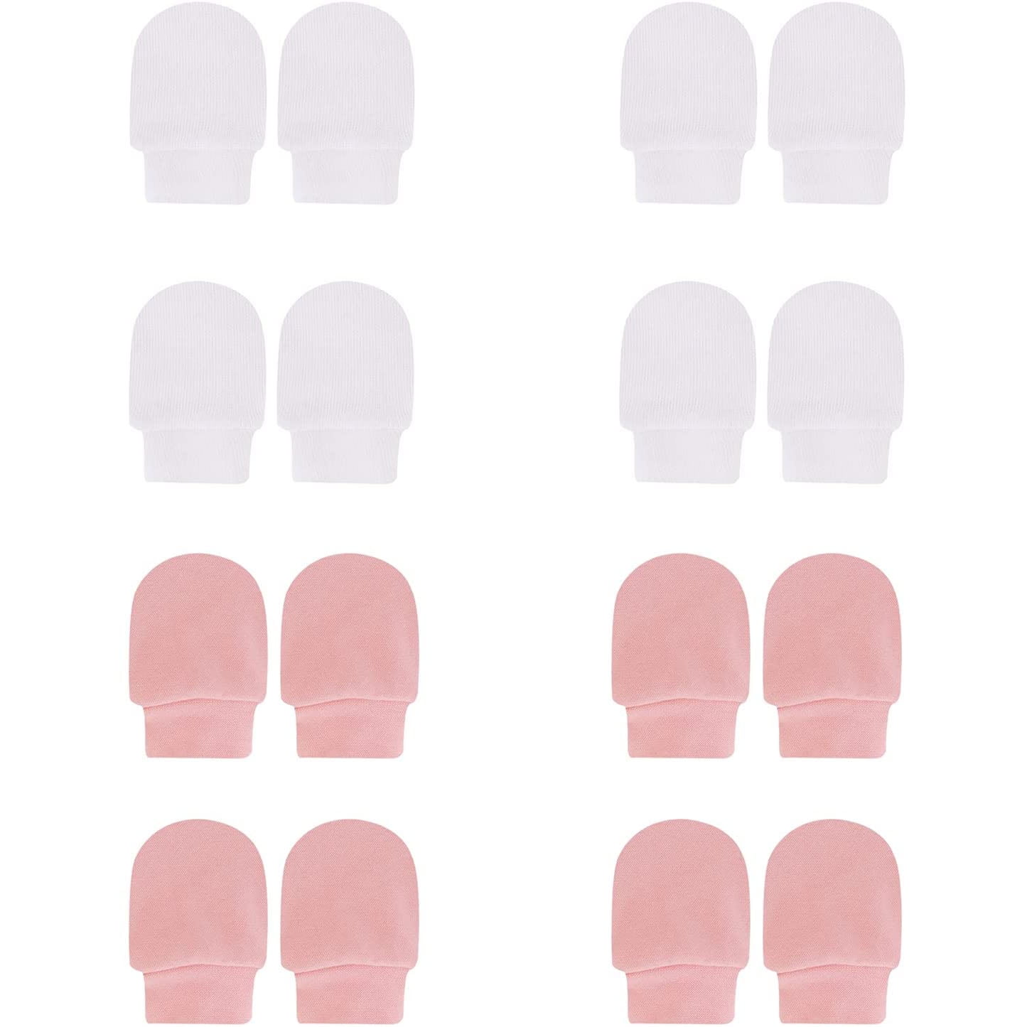 8 Pairs Baby Cotton Mittens Newborn Soft Gloves Infant No Scratch