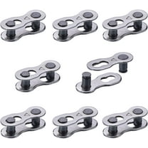 8 Pairs Bicycle Missing Link for 6, 7, 8, 9, 10 Speed Chain, Silver, Reusable