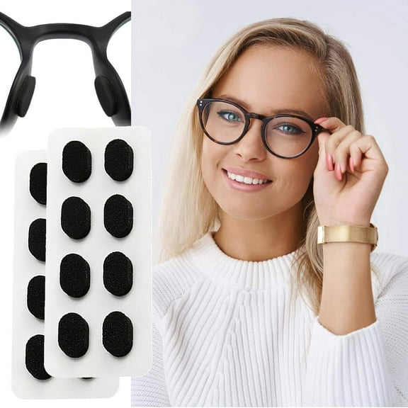 8 Pairs Black Rubber Sunglasses Anti Indentation Nose Drag Anti Slip Eye Nose Pad