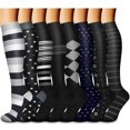thumbnail image 1 of 8 Pairs Copper Compression Socks for Women & Men Circulation 15-20 mmhg - Better Blood Flow, Swelling, Best Support for Medical, Running, Nursing, 1 of 6