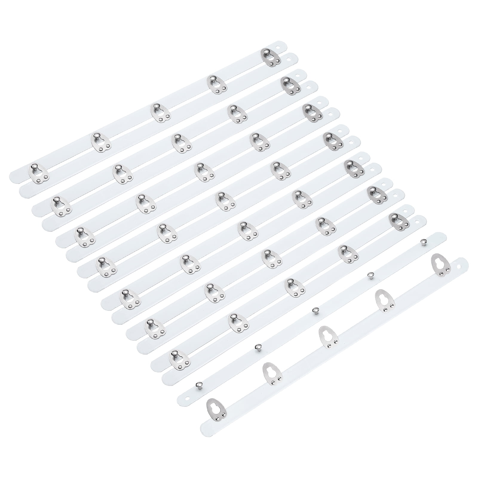 8 Pairs Corset Busk, 10.6" Metal Spring Steel Boning Support with 5 Buttons 0.5 Width