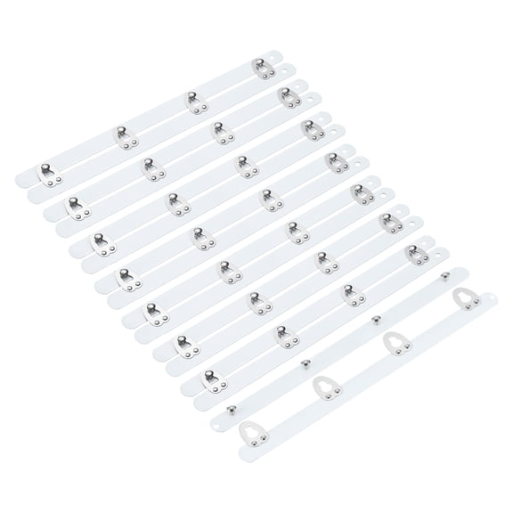 8 Pairs Corset Busk, 8" Metal Spring Steel Boning Support with 4 Buttons 0.5 Width