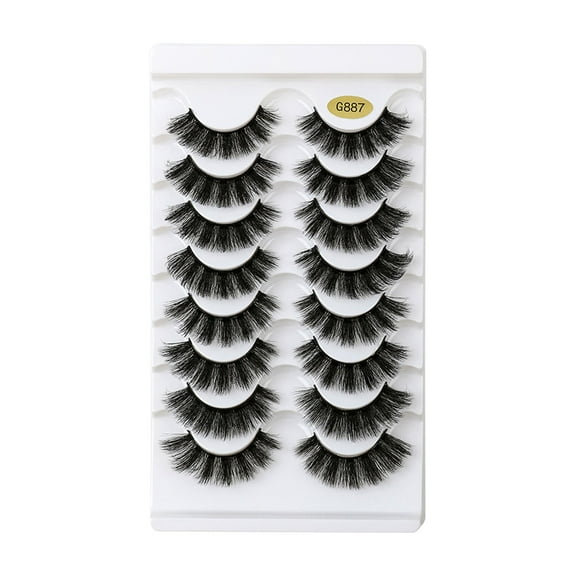 8 Pairs DD Curl False Eyelashes for Natural Volume | Curly, Thick & Fluffy 8D Lashes, Dramatic Cat-Eye Wispy Lashes Multipack Eye Lashs 8 Pairs False Lashes, Curly Thick Eyelashes Multipack(H)