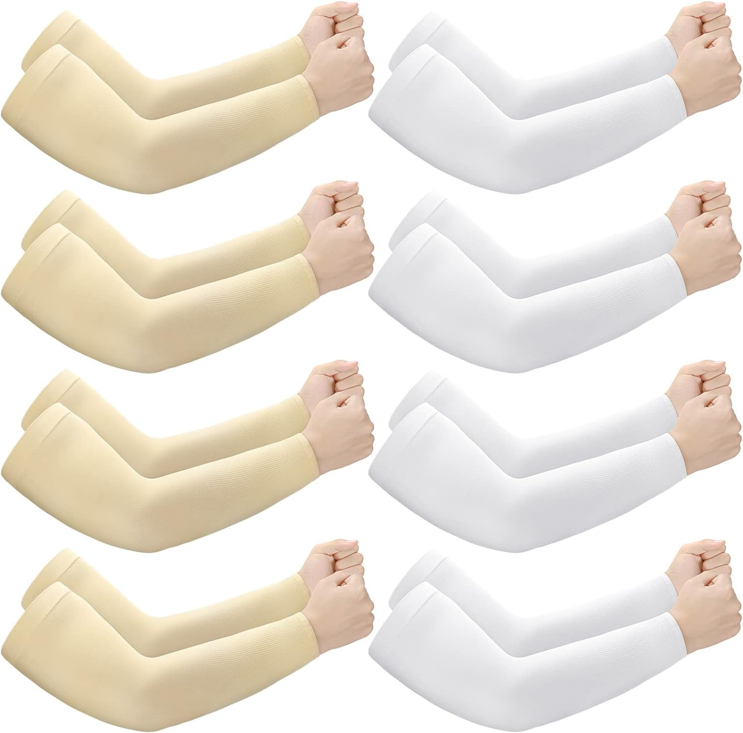 8 Pairs Elderly Skin Thin Protector Sleeves Bruise Abrasions Protective