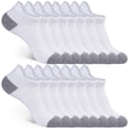 thumbnail image 1 of HIALTODAY 8 Pairs Women's Cushioned Ankle Socks, Low Cut Performance Athletic Socks Size 5-8, 1 of 5