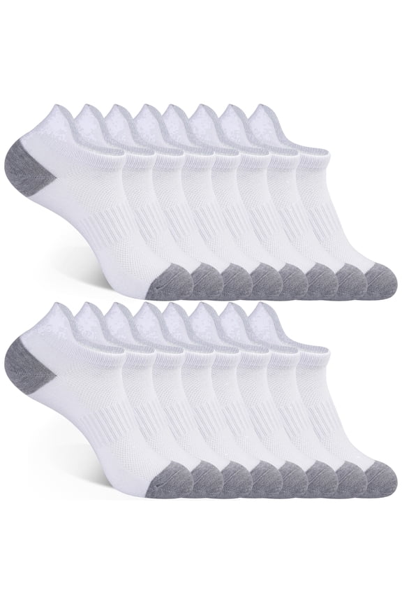 8 Pairs Women's Ankle Socks, Low Cut Performance Athletic Socks Size 5-8