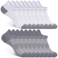 thumbnail image 1 of HIALTODAY 8 Pairs Women's Cushioned Ankle Socks, Low Cut Performance Athletic Socks Size 5-8, 1 of 6