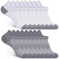thumbnail image 1 of HIALTODAY 8 Pairs Women's Cushioned Ankle Socks, Low Cut Performance Athletic Socks Size 5-8, 1 of 6