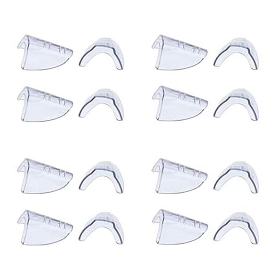 8 Pairs Eye Glasses Side Slip on Clear Side Shield for Safety Glasses