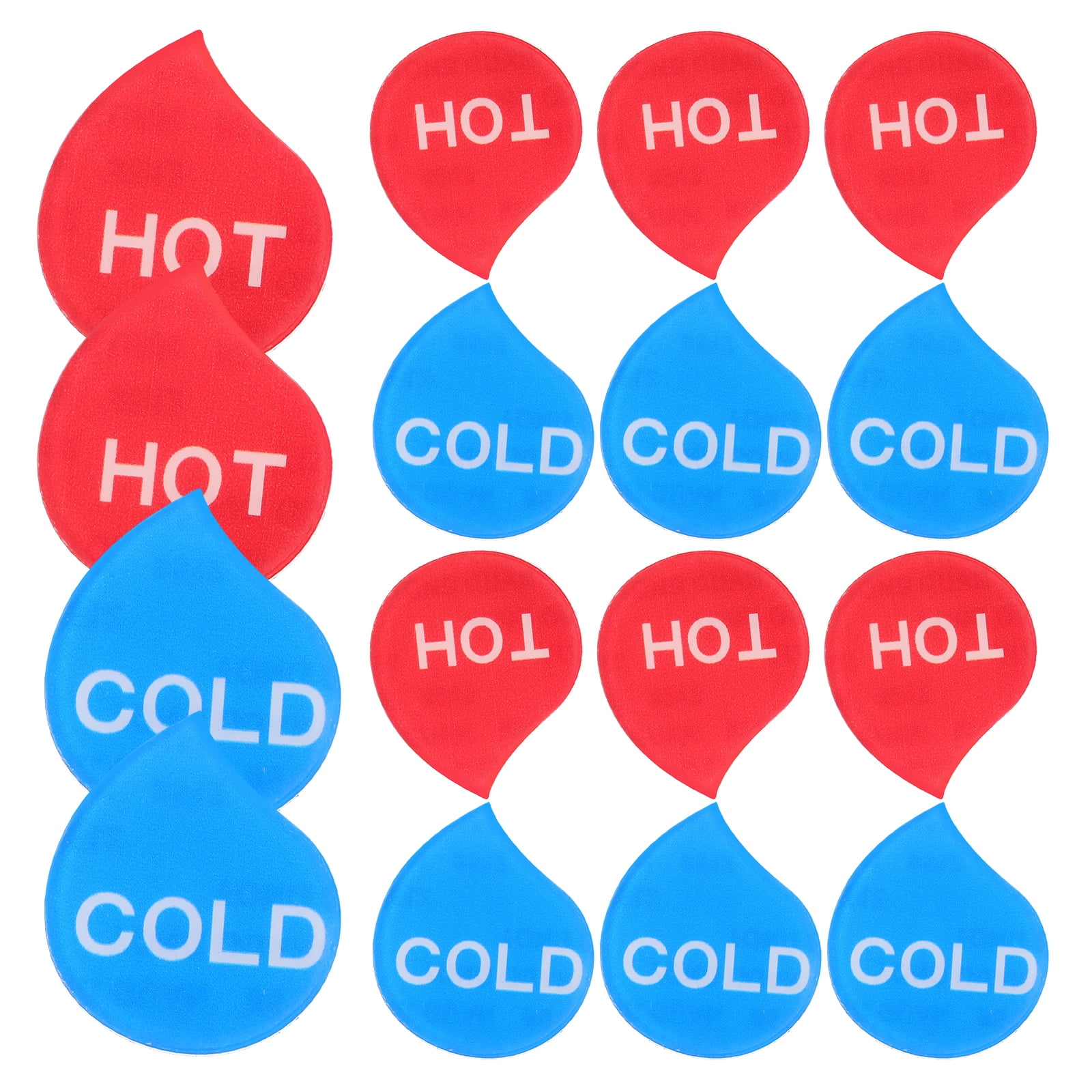 Angoily 210Pcs Hot & Cold Water Temperature Indicator Stickers – Self-Adhesive Faucet Labels For Bathroom, Kitchen, Shower, Washroom