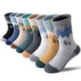 thumbnail image 1 of 8 Pairs Kids Toddlers Boys Girls Merino Wool Hiking Athletic Thermal Warm Winter Socks, 1 of 7