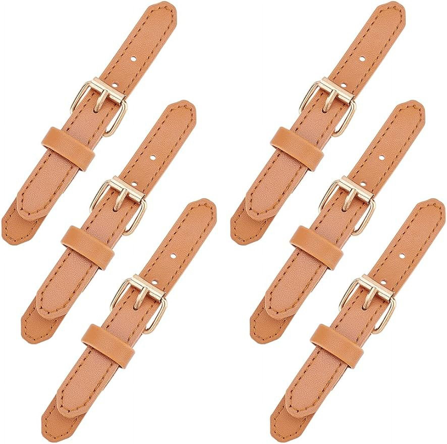 8 Pairs Leather SewOn Toggles Closures Camel Leather Snap Toggle Sew