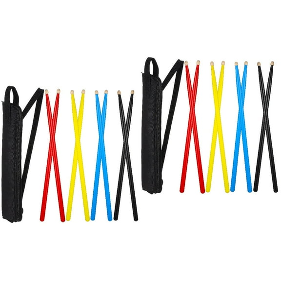 8 Pairs  Maple Wood Drumsticks Non-slip Practice Sticks Musical Instrument for Professionals Begginers