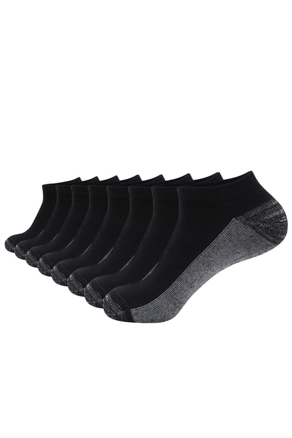 8 Pairs Men's Thickened Sports Socks Ankle Socks for Running Training Black Vintage Socks One Size