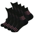 thumbnail image 1 of 8 Pairs Mens Mid Cut Quarter Black Athletic Cotton Breathable Performance Comfort Cushion Casual Ankle Socks for Sports Running Hiking, 1 of 5