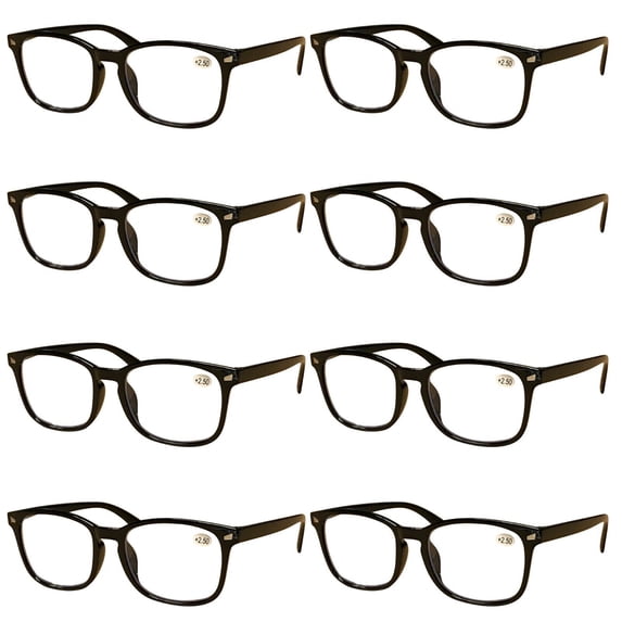 8 Pairs Mens Unisex Blue Light Blocking Reading Glasses Anti Blue Light Readers +2.00
