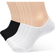 TBKOMH 8 Pairs No Show Men Socks,Thin Low Cut Non Slip Invisible Liner Short Socks for Boat Loafer Flats Sneakers