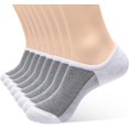 thumbnail image 1 of 8 Pairs No Show Men Socks,Thin Low Cut Non Slip Invisible Liner Short Socks for Boat Loafer Flats Sneakers, 1 of 11