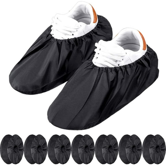 8 Pairs Non Slip Reusable Waterproof Boot Covers for Household Carpet Floor Protection Machine Washable(Large)
