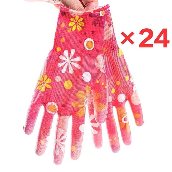 8 Pairs Non-Slip Work Gloves, Breathable Polyester Safety Gloves with PVC Grip