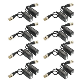 8 Pairs Passive Video Balun Transmitter & Transceiver with Cable for 1080P TVI/CVI/TVI/AHD/960H DVR Camera CCTV System