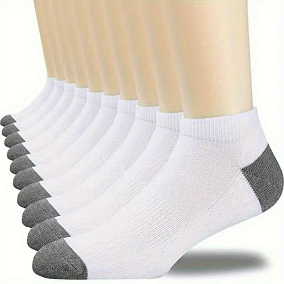 8 Pairs of Premium Comfort Mens Cotton Blend Low Cut Ankle Socks - Ultra Breathable, Comfy, and Elastic for Daily and Outdoor Wearing - Soft, Moisture-Wicking, and Arch Supportive Socks for Active Men