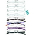 thumbnail image 1 of 8 Pairs Reading Glasses, Blue Light Blocking Glasses, Computer Reading Glasses for Women and Men, Fashion Square Eyewear Frame (4color+4clear,+1.75 Magnification), 1 of 6