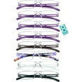 thumbnail image 1 of 8 Pairs Reading Glasses, Blue Light Blocking Glasses, Computer Reading Glasses for Women and Men, Fashion Square Eyewear Frame (4color+4purple,+4.25 Magnification), 1 of 6