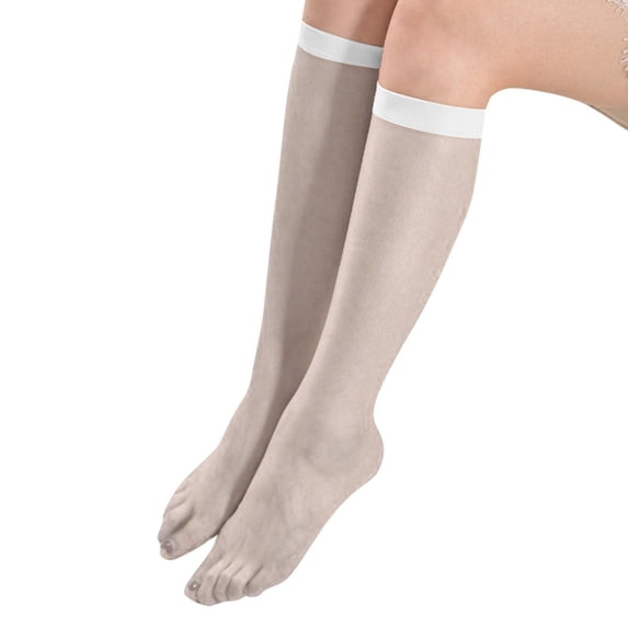8 Pairs Sheer Compression Socks for Women Knee High Sheer Compression Stockings