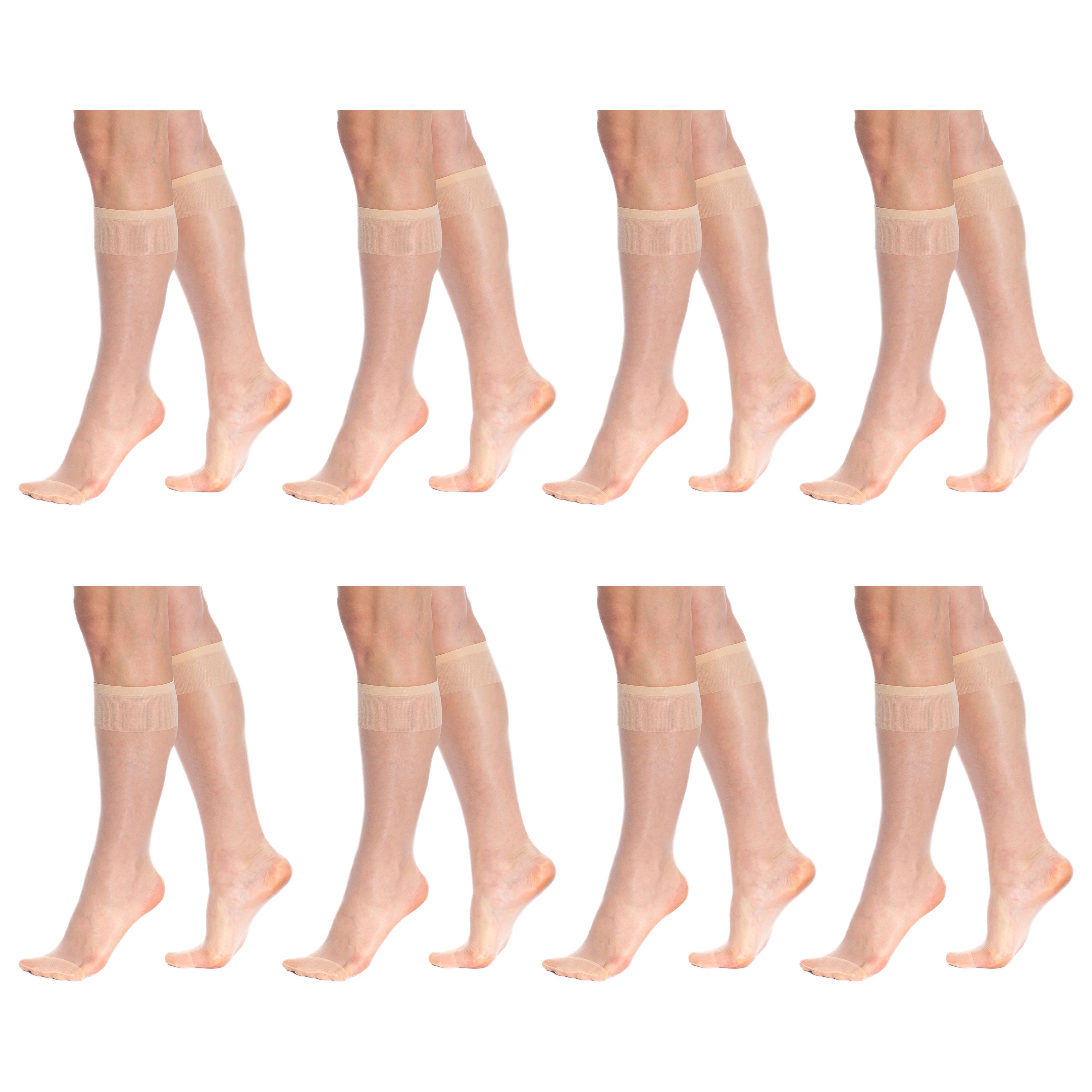 Razzamatazz 8 Paia Calze Ginocchio 15 Denier Opache Natural - Multipack H80042