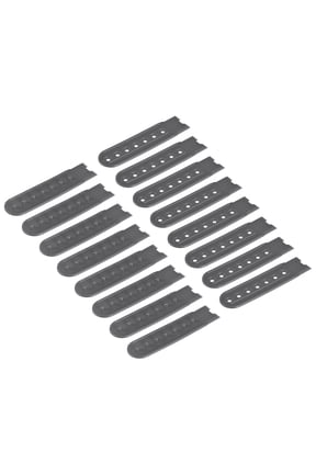 8 Pairs Snapback Strap Cover, 7 Holes Plastic Adjustable Hat Snap Buckle Replacement for Caps Repairing Dark Gray