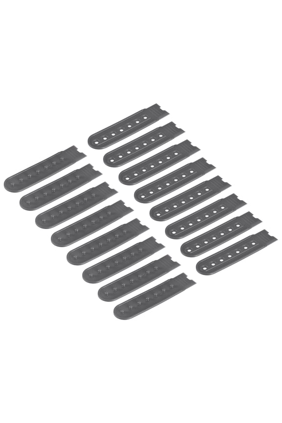 8 Pairs Snapback Strap Cover, 7 Holes Plastic Adjustable Hat Snap Buckle Replacement for Caps Repairing Dark Gray
