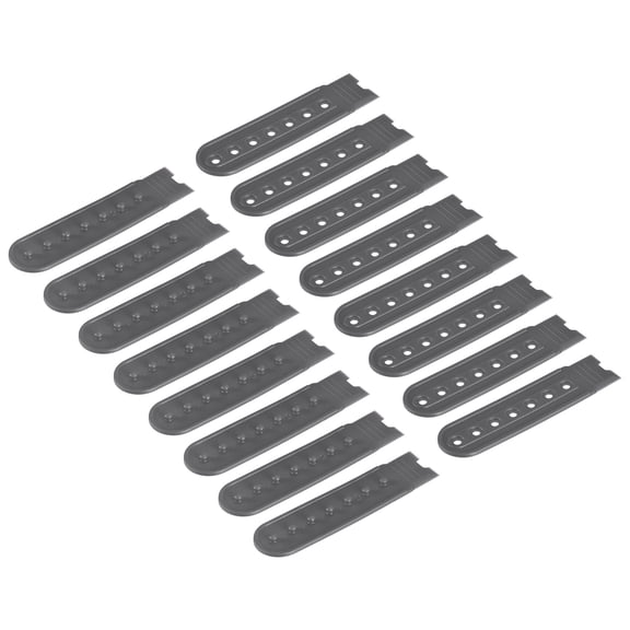 Uxcell 8 Pairs Snapback Strap Cover, 7 Holes Plastic Adjustable Hat Snap Buckle Replacement for Caps Repairing Dark Gray