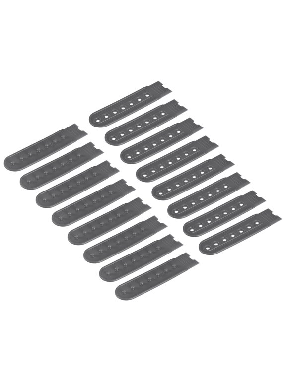 8 Pairs Snapback Strap Cover, 7 Holes Plastic Adjustable Hat Snap Buckle Replacement for Caps Repairing Dark Gray