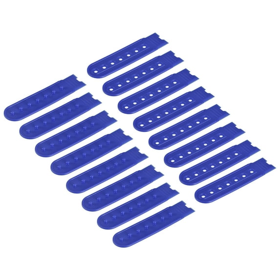 8 Pairs Snapback Strap Cover, 7 Holes Plastic Adjustable Hat Snap Buckle Replacement (Dark Blue)