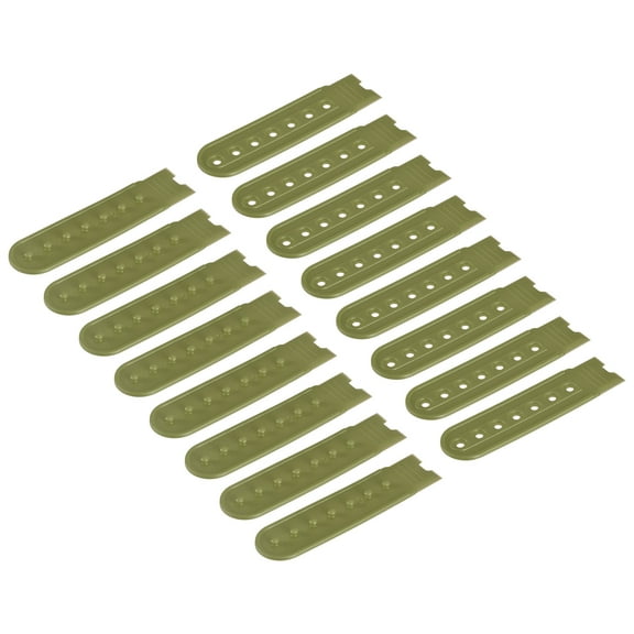 8 Pairs Snapback Strap Cover, 7 Holes Plastic Adjustable Hat Snap Buckle Replacement (Grass Green)