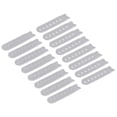 thumbnail image 1 of 8 Pairs Snapback Strap Cover, 7 Holes Plastic Adjustable Hat Snap Buckle Replacement (Grey), 1 of 7