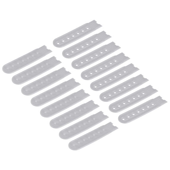 8 Pairs Snapback Strap Cover, 7 Holes Plastic Adjustable Hat Snap Buckle Replacement (Grey)